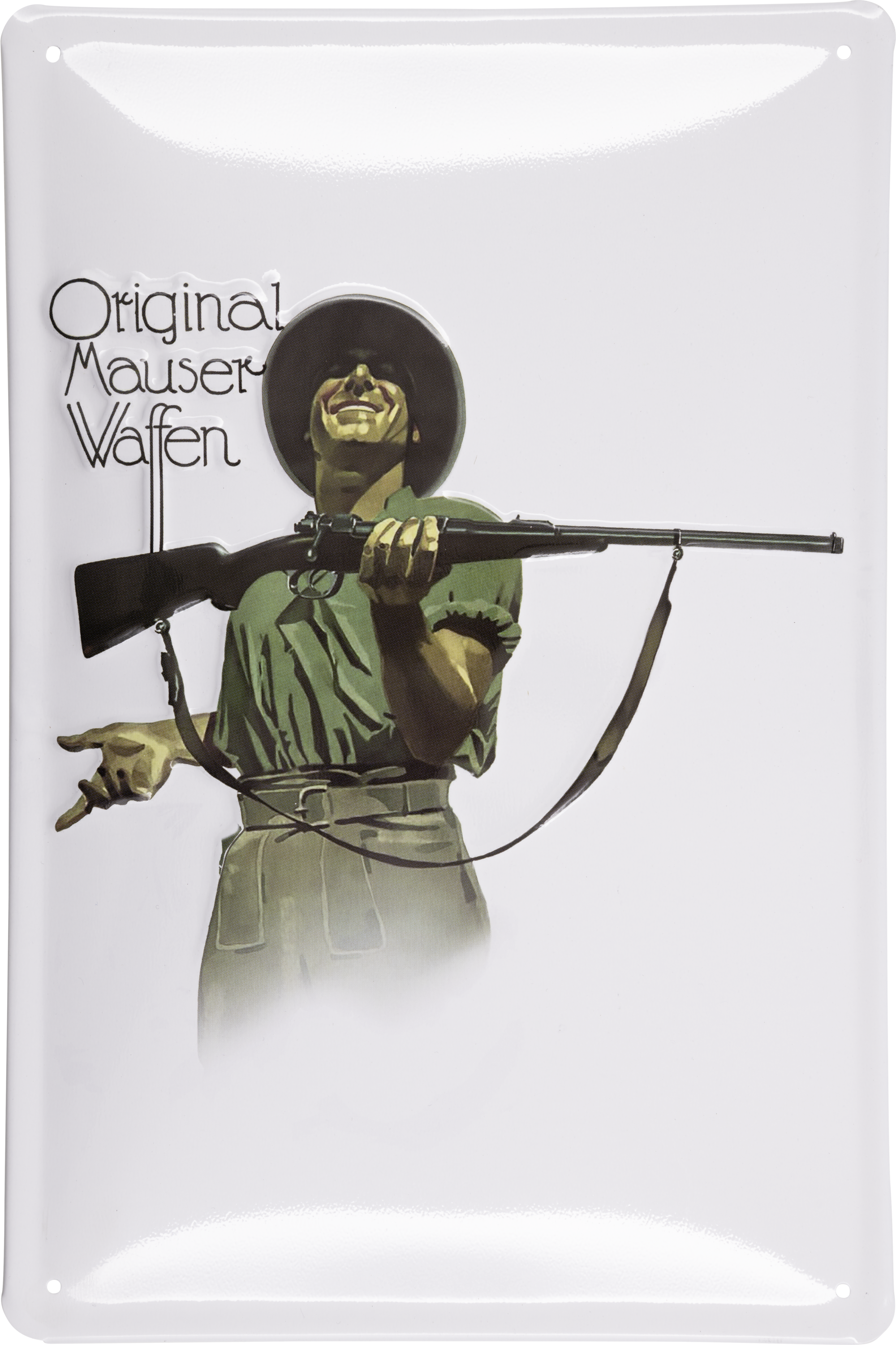 MAUSER 98 Metal Sign weiß